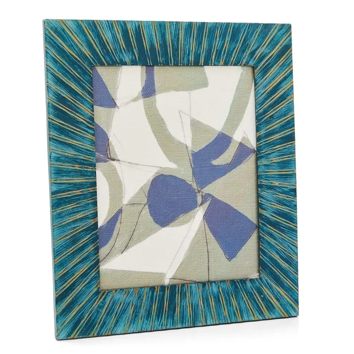 0009 (A+D) White & Blue Abstract Painting A (19″ x 16″)