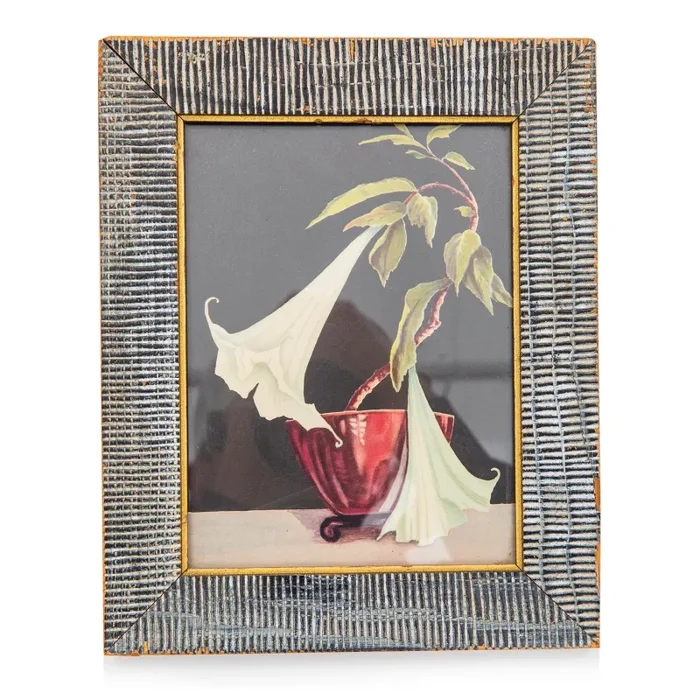 0083 (A+D) Black Wood Framed Flower Painting Discount