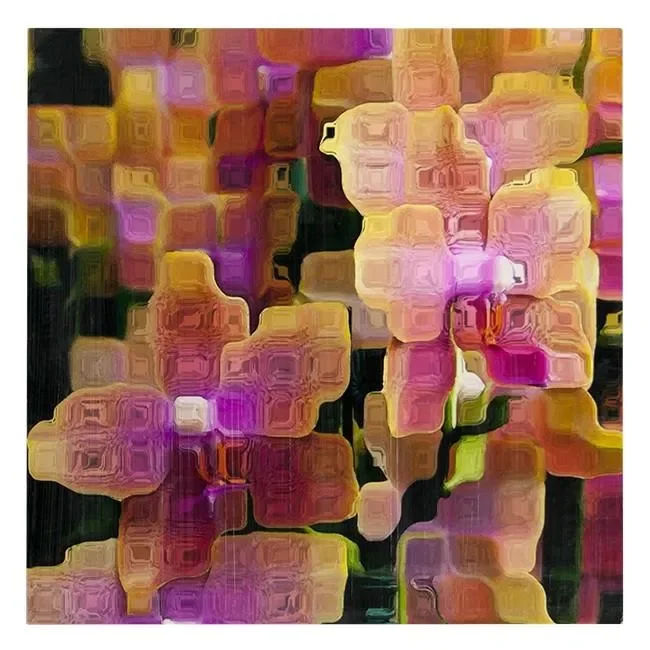 0113 (A+D) Pink Orchids (12″ x 12″)