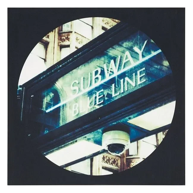 0390 (A+D) City Circle Blue Line (12″ x 12″)