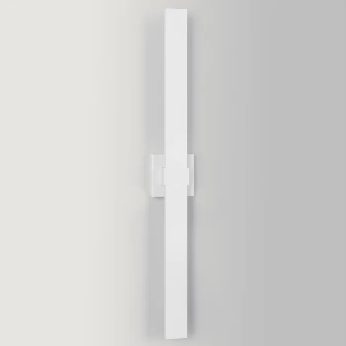 1-Light Black/White Aluminum LED Outdoor Wall Sconce