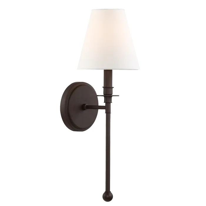 1 Light Dark Bronze Wall Mount – 6W x 14.5H x 7D