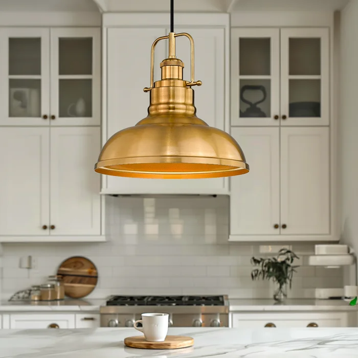 1-Light Industrial Farmhouse Single Dome Pendant Light Hanging Lamps – ‎11 x 11 x 8.5 inches