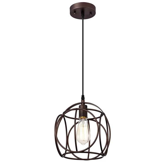 1-light Oil Rubbed Bronze Hanging Pendant