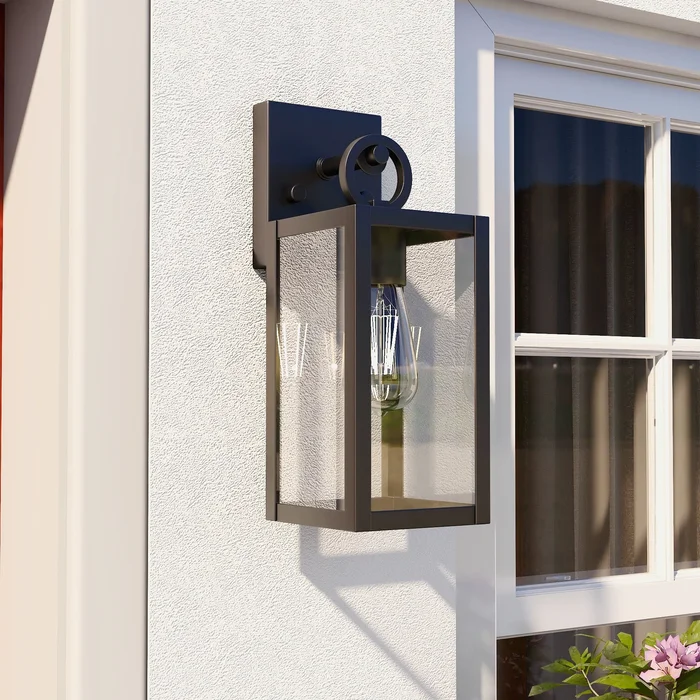 1-Light Outdoor Black Wall Sconce – 5″x6.25″x 13.79″