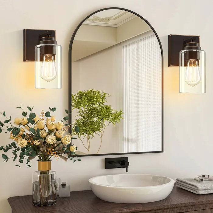 1-Light Wall Lights Bathroom Light Fixtures Set of 2