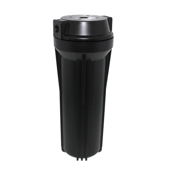 10″ Neo-Pure SlimLine Flat Cap Housing NSF Black Cap/Black Sump 1/2″ No Pressure Relief