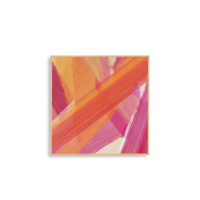 1319 (A+D) Pink + Yellow Abstract Stripes on Sale