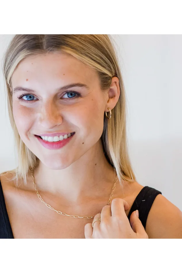 14k Gold Filled Paperclip Large Links Necklace – 16″