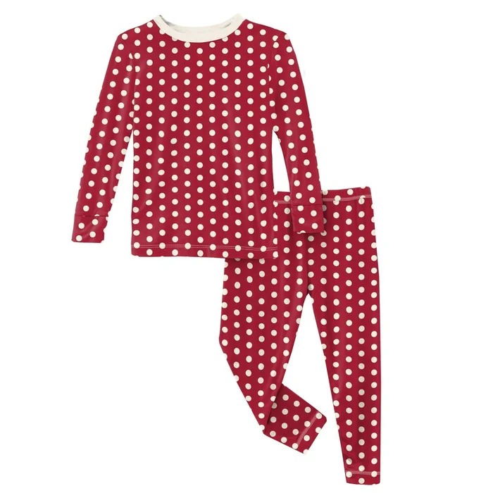2 Piece Pajama Set (Long Sleeve) – Candy Apple Polka Dots
