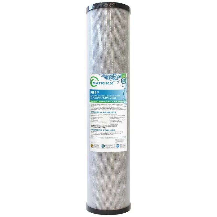 20″ BB Filtrex Matrikx +Pb1 Lead, VOC, Cyst, Chlorine Taste & Odor Filter