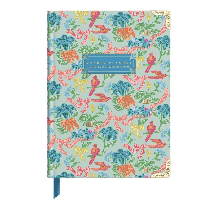 2026 Birds and Bows 17-Month Medium Bound Planner