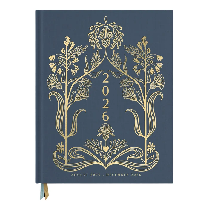 2026 Golden Thistle 17-Month Large Bound Planner