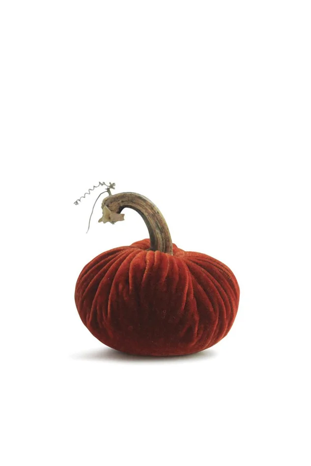 4″ VELVET PUMPKINS