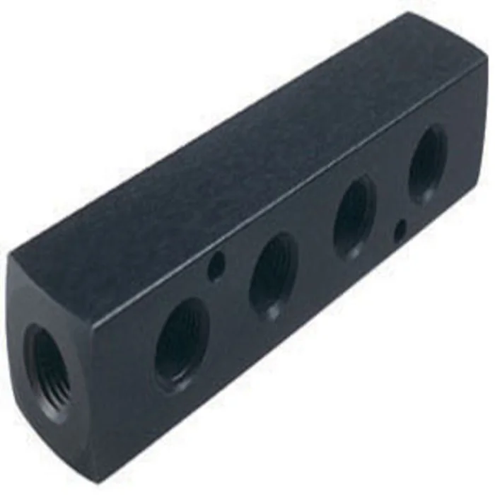 4M4 – 4 Port Anodized Aluminum Manifold 1/4 NPT