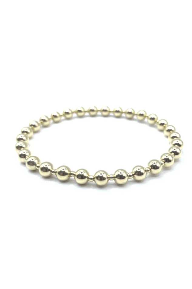 5MM+2MM+5MM GOLD FILLED WATERPROOF DIMENSION BRACELET 6.5″-7″