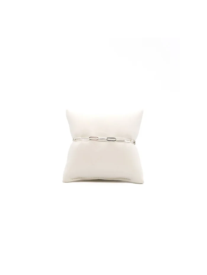 6.5″ Silver Ashley Paperclip Charm Bracelet