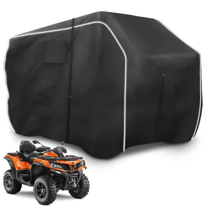 600D ATV Cover, Waterproof & Windproof 4 Wheeler Covers Outdoor Storage, Heavy Duty Quad Wheeler Cover Accessories Fit for Polaris Suzuki Honda