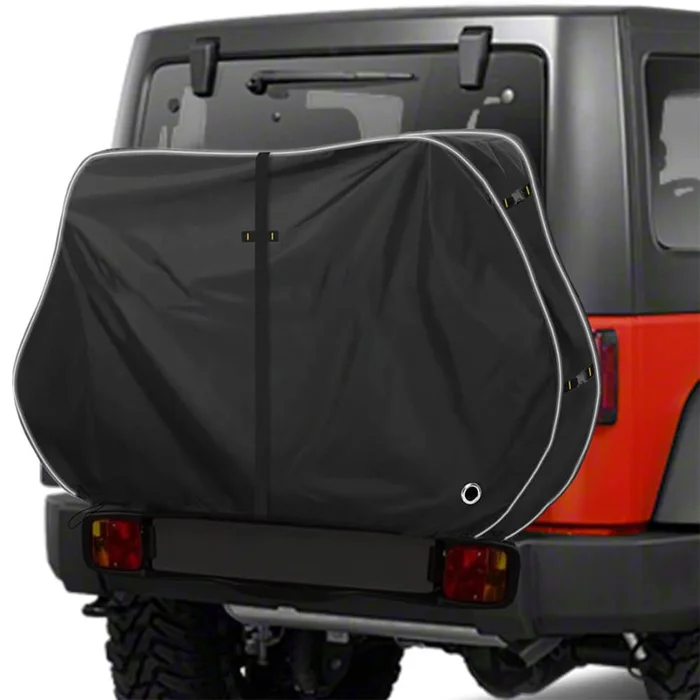 600D Bike Cover for Transport 3-4 Bikes, Heavy Duty Waterproof & Windproof Bike Covers Outdoor Storage with Reflective Strips, Bicycle Cover with Lock Holes