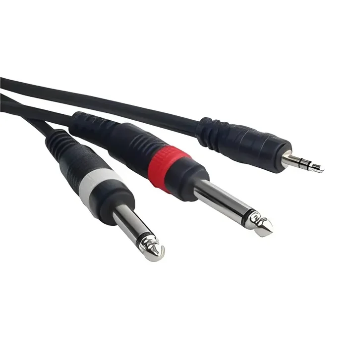 Accu-Cable MP4-15, Mini Plug To 1/4″ Cable Patch Cord – 15 Ft