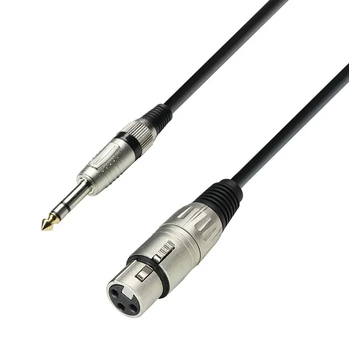 Adam Hall 3 STAR BWM 0100, XLR Female to 6.3mm TRS Microphone Cable – 1 Meter