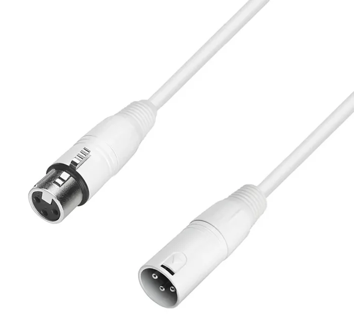 Adam Hall Cables 4 STAR MMF 1500 SNOW, Microphone Cable XLR Female to XLR Male – 15 M