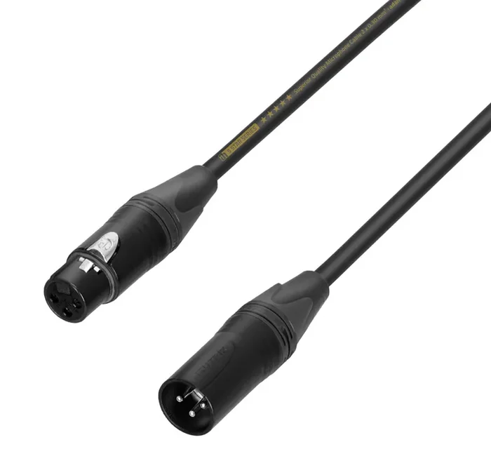 Adam Hall Cables 5 STAR MMF 0500, Microphone Cable Neutrik XLR Female to XLR Male – 5 M