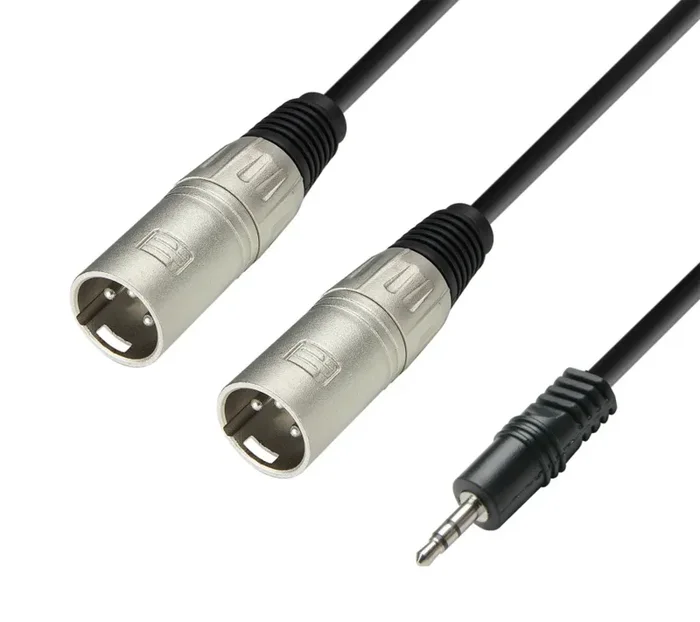 Adam Hall K3YWMM0300, 3 Star Series 2 XLR Male x Minijack Audio Cable – 3 m