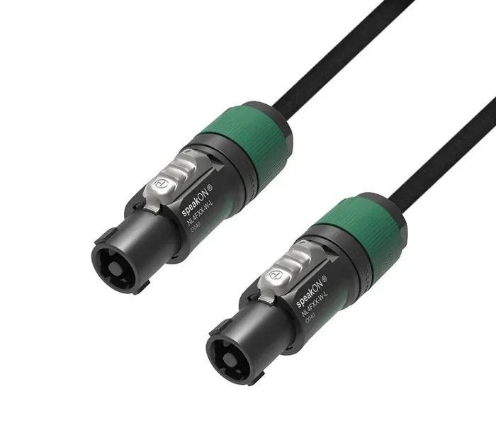 Adam Hall K5S225SS1500, Speaker Cable with Neutrik speakON 4-Pole 2 to 2.5 mm² Connectors – 15 Meters