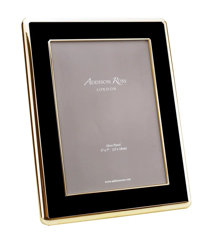 Addison Ross Black Enamel & Gold Curved Frame, 4*6