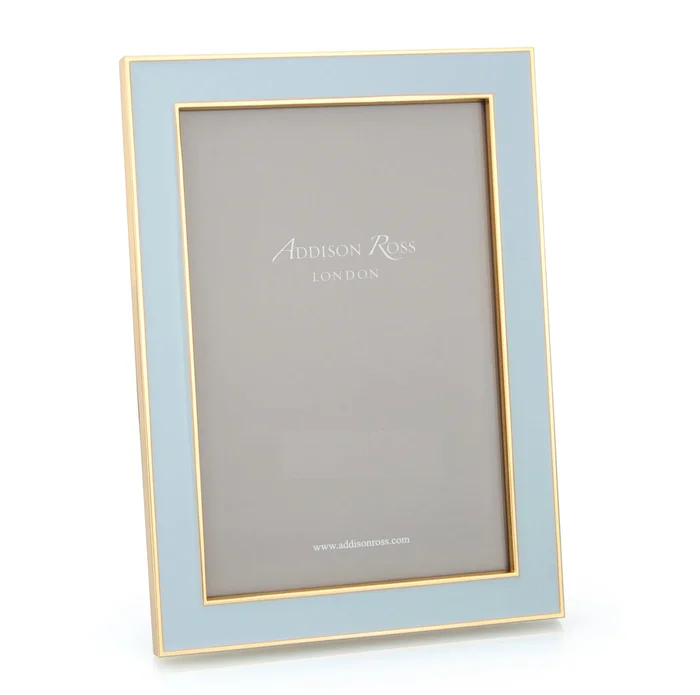 Addison Ross Powder Blue Enamel & Gold Frame, 4*6