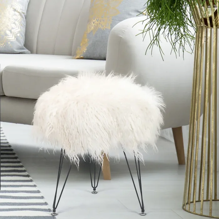 Adeco Foot Stool Ottoman for Living Room