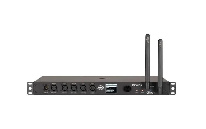 ADJ Lighting PC415X, 4-Port Wireless DMX/RDM Splitter with 512 Channels and 5-Pin XLR Outputs – Black
