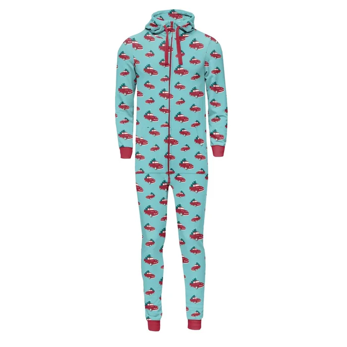 Adult Fleece Jumpsuit – Iceberg Trucks and Trees