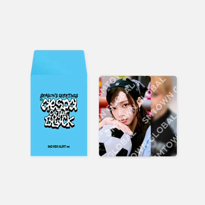 AESPA – RANDOM TRADING CARD SET – 2025 SM ARTIST SEASON’S GREETINGS MD (2 VERSIONS)