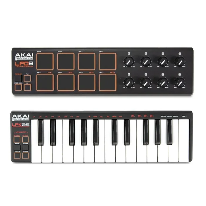 Akai: LPD8 / LPK25 Laptop Controller Bundle Fashion