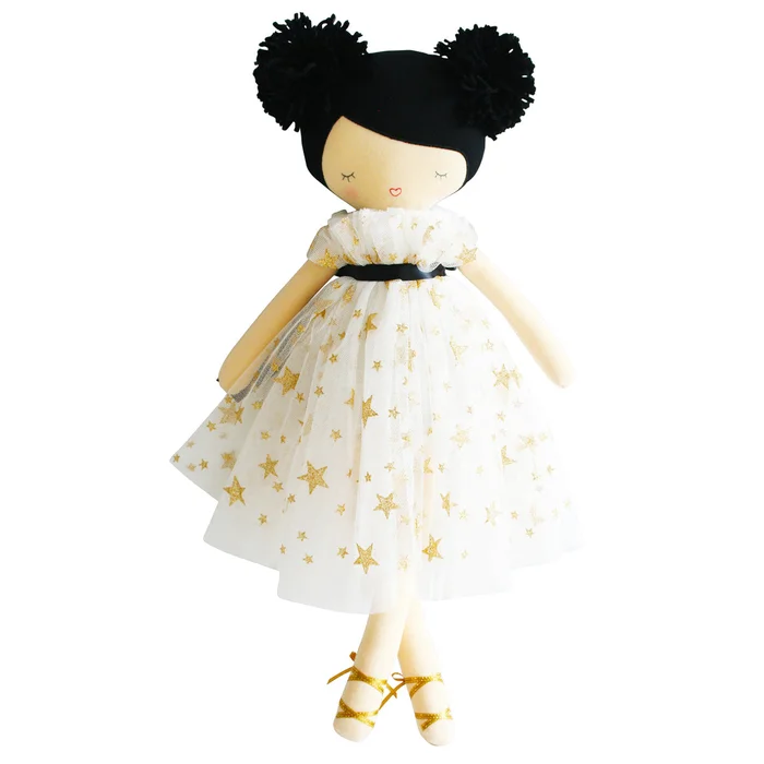 Alimrose Iris Pom Pom Doll, Gold Star