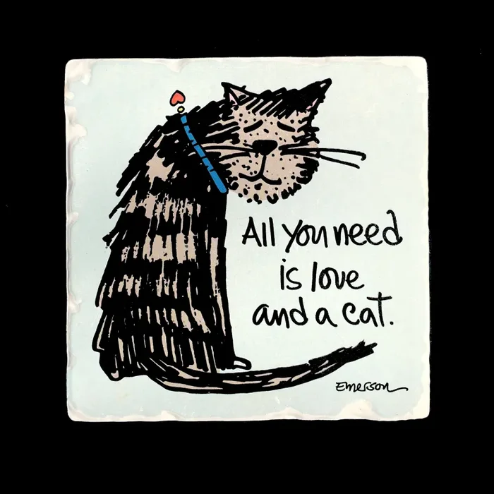 All You Need Is Love & A Cat! Coaster