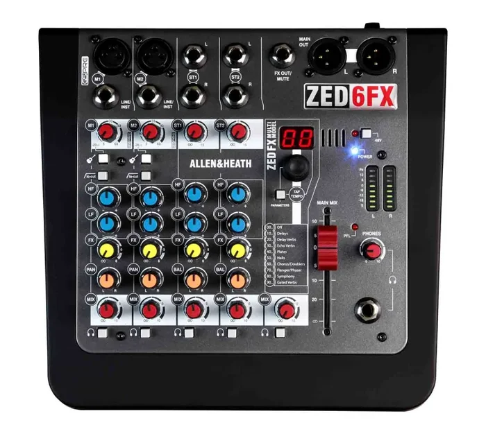 Allen & Heath ZED-6FX Compact 6 Input Analogue Mixer with FX