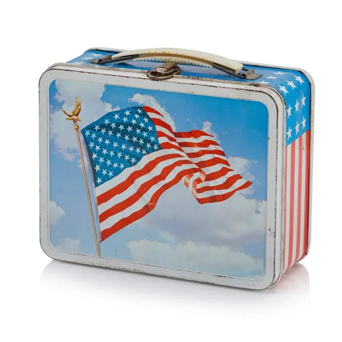 American Flag Tin Lunch Box
