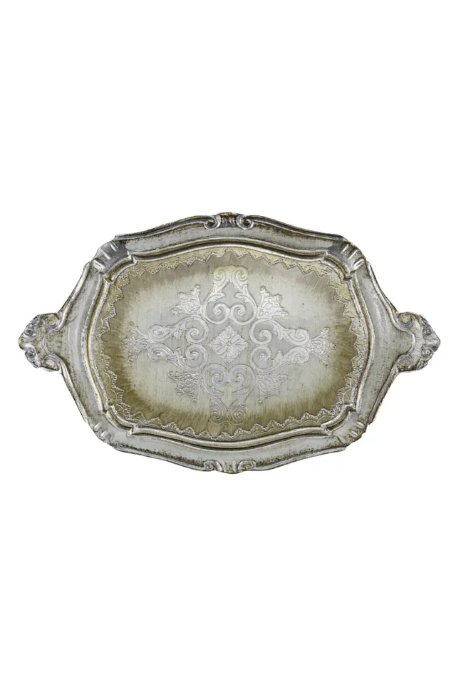 ANTIQUE FLORENTINO WOODEN TRAY (XSMALL)
