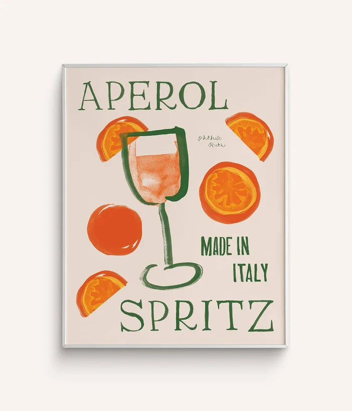 Aperol Spritz Art Print: 11 x 14