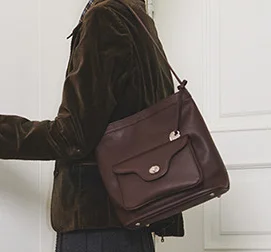 APOA Suave Leather Bucket Bag