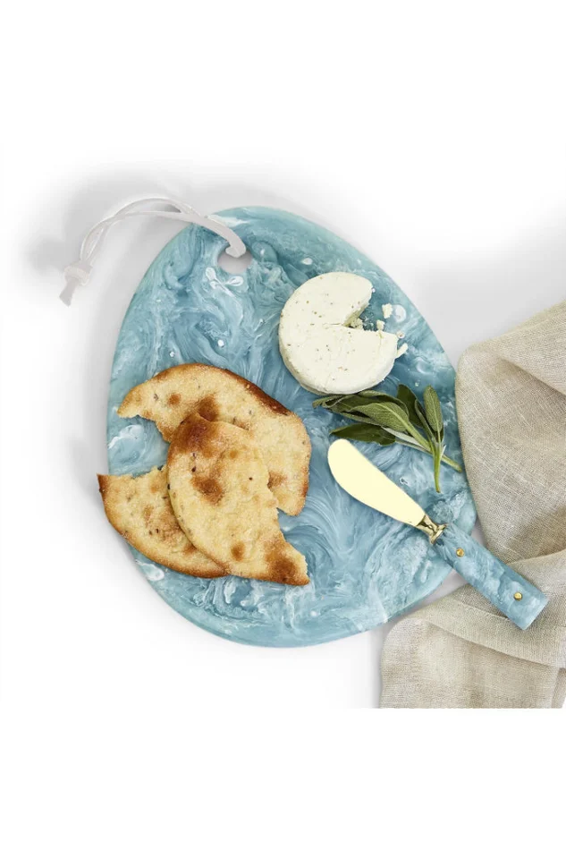 AQUA SWIRL SERVING TRAY