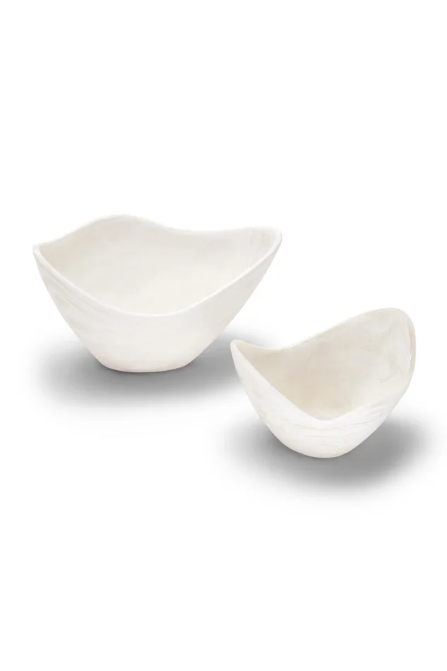 Archipelago White Cloud Marbleized Bowl – Resin-S