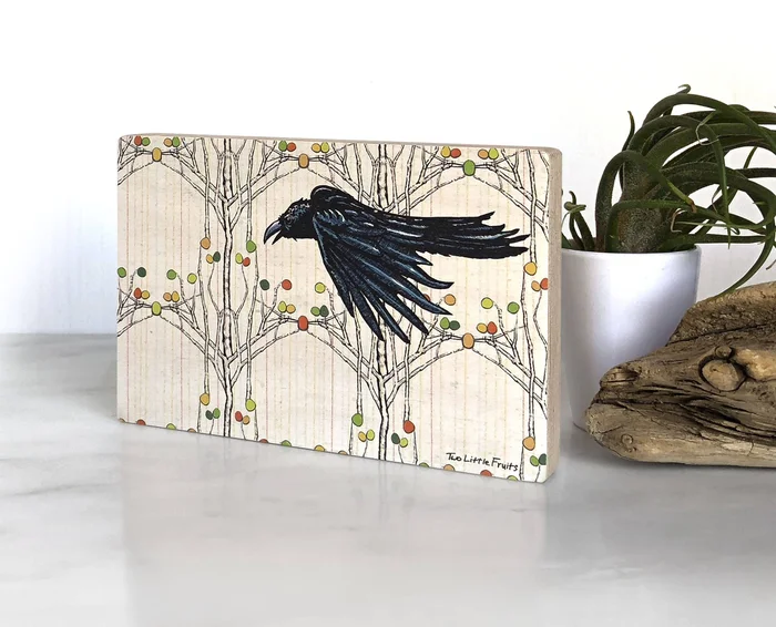 Art Block (Wood) – Black Crow 4×6″