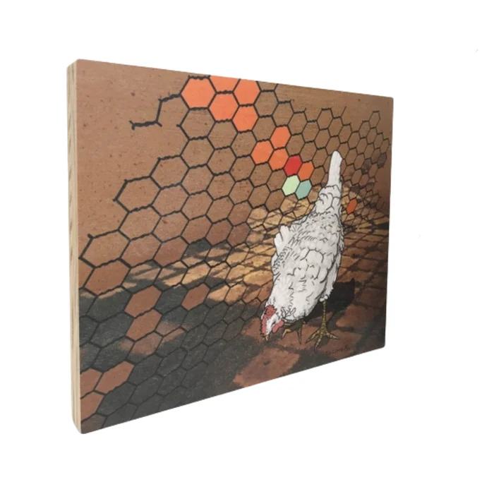 Art Block (Wood) – Country Kitchen Chicken 8×10″