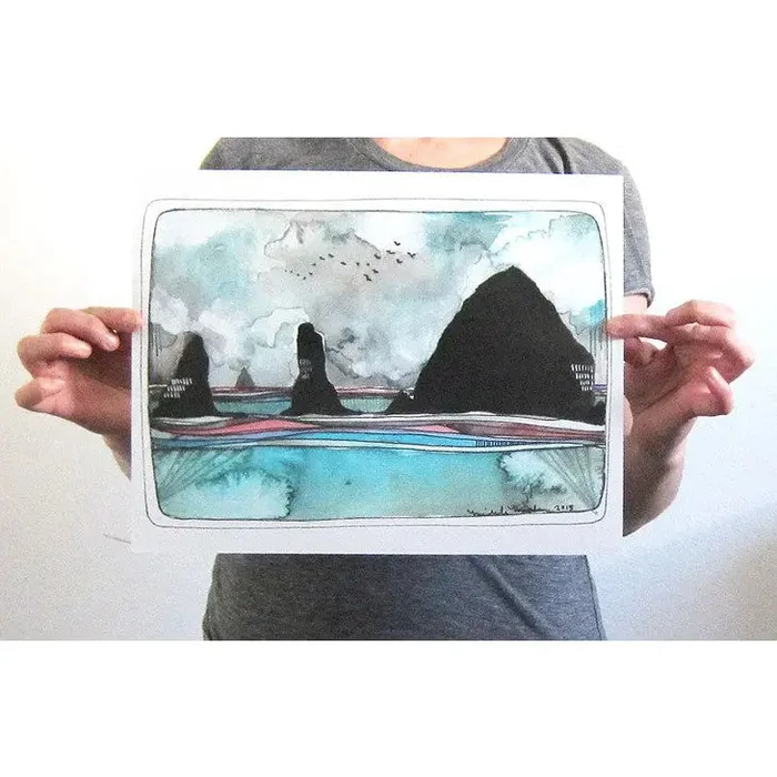Art Print – Haystack Rock 11″ x 14″