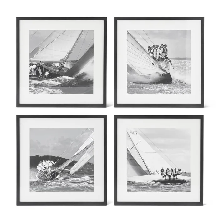 Assorted Black & White Sailing Print