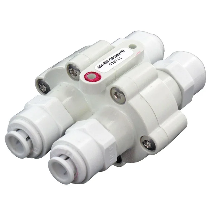 ASV-ERP-JG Automatic Shut-off Valve for Permeate Pumps 4 Way 1/4 QC